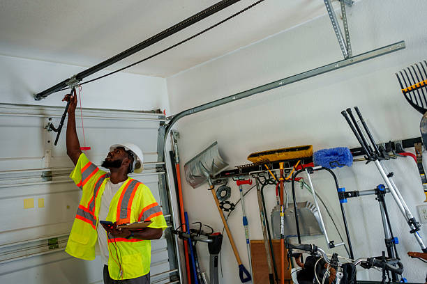 Professional Garage Door technician working in St. Hedwig, TX